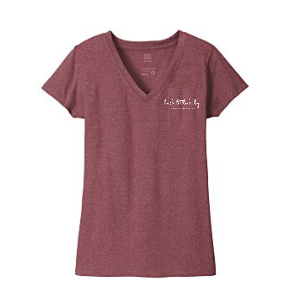 Maroon V-Neck Tshirt